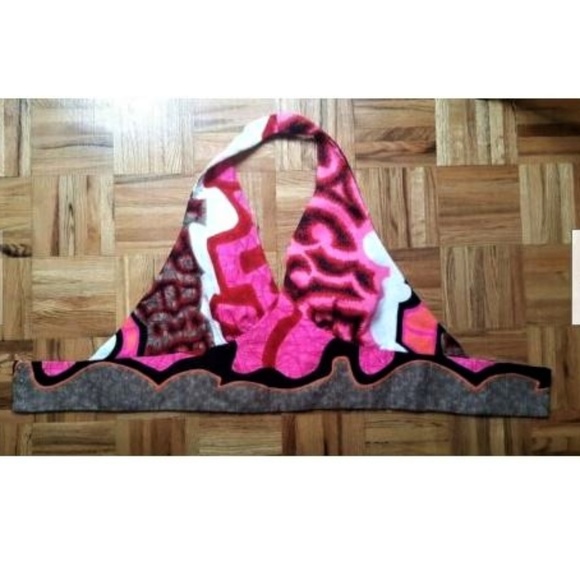 Vintage 60s cropped  tie dye halter top bralette - Picture 2 of 5